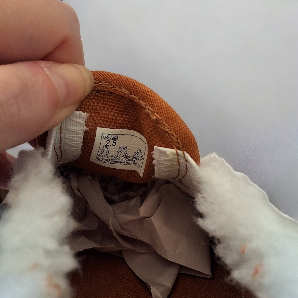 Vans Kids Patchwork Sherpa Slip-On Shoes Size Kids 2.5 - Picture 8 of 9